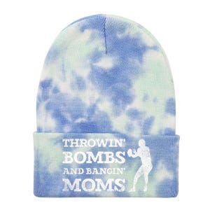 Throwing Bombs And Banging Moms Throwin Bombs Bangin Moms Tie Dye 12in Knit Beanie