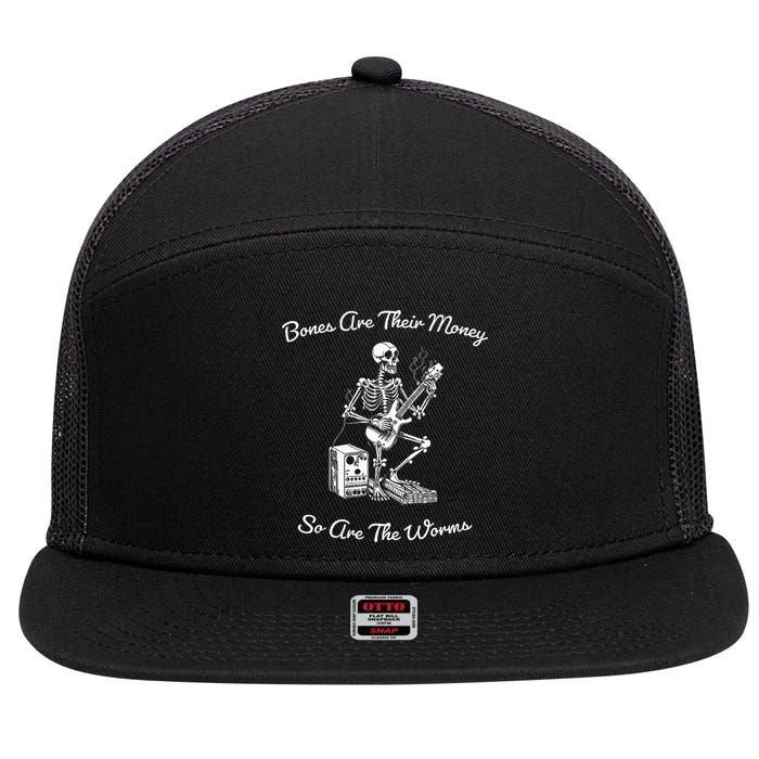 Their Bones Are Their Money I Think You Should Leave 7 Panel Mesh Trucker Snapback Hat