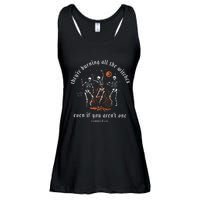 TheyRe Burning All The Witches Halloween Skeleton Dancing Ladies Essential Flowy Tank