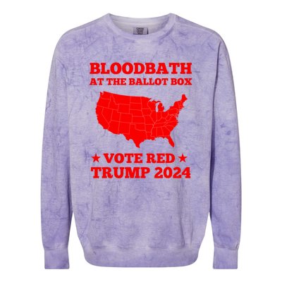 Trump Bloodbath At The Ballot Box Vote Red Usa Map 2024 Colorblast Crewneck Sweatshirt