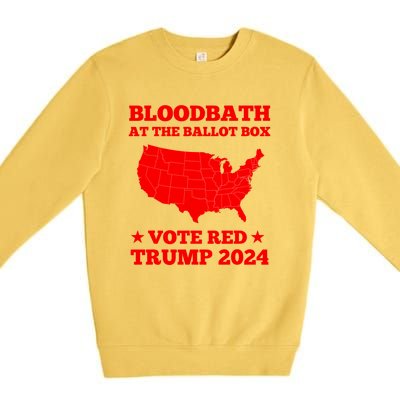 Trump Bloodbath At The Ballot Box Vote Red Usa Map 2024 Premium Crewneck Sweatshirt