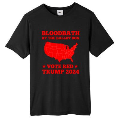 Trump Bloodbath At The Ballot Box Vote Red Usa Map 2024 Tall Fusion ChromaSoft Performance T-Shirt