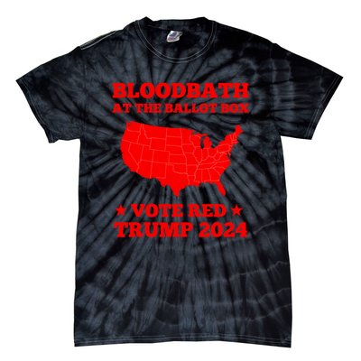 Trump Bloodbath At The Ballot Box Vote Red Usa Map 2024 Tie-Dye T-Shirt