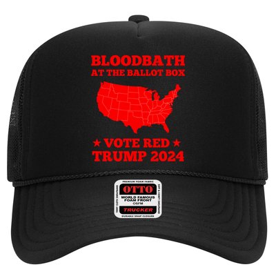 Trump Bloodbath At The Ballot Box Vote Red Usa Map 2024 Trucker Hat