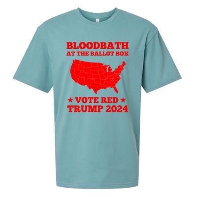 Trump Bloodbath At The Ballot Box Vote Red Usa Map 2024 Sueded Cloud Jersey T-Shirt