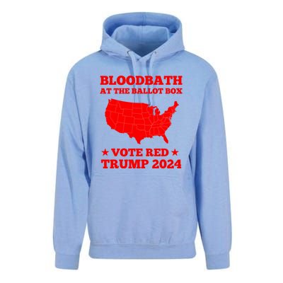 Trump Bloodbath At The Ballot Box Vote Red Usa Map 2024 Unisex Surf Hoodie