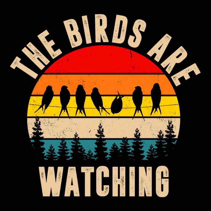 The Birds Are Watching Vintage Sunset Womens Tank Top