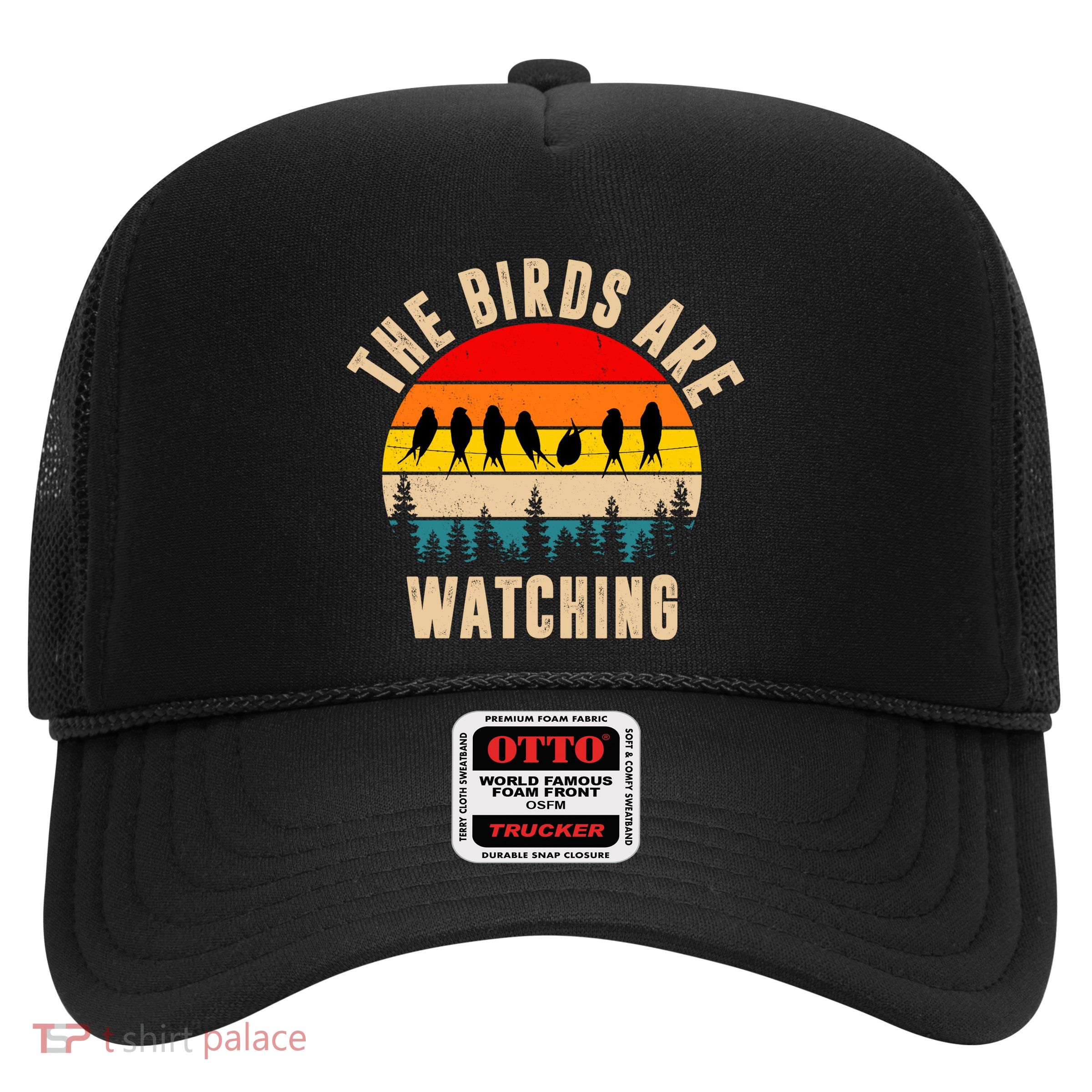 The Birds Are Watching Vintage Sunset Trucker Hat