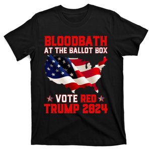 Trump Bloodbath At The Ballot Box Vote Red Usa Map 2024 T-Shirt