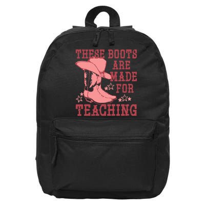 These Boots Are Made For Teaching Boho Western Teacher 16 in Basic Backpack