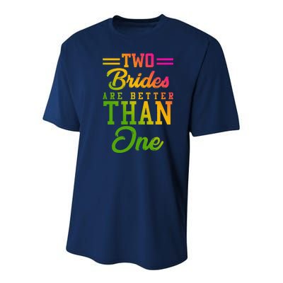 Two Brides Are Better Than One Lesbian Wedding Lgbt Youth Performance Sprint T-Shirt