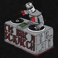 Tis But A Scratch Dj Knight Non Shall Drop The Beat Ladies PosiCharge Tri-Blend Wicking Tank