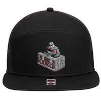Tis But A Scratch Dj Knight Non Shall Drop The Beat 7 Panel Mesh Trucker Snapback Hat