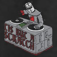 Tis But A Scratch Dj Knight Non Shall Drop The Beat 7 Panel Mesh Trucker Snapback Hat