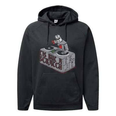 Tis But A Scratch Dj Knight Non Shall Drop The Beat Performance Fleece Hoodie