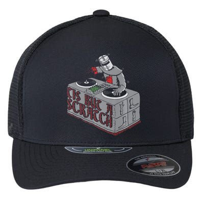 Tis But A Scratch Dj Knight Non Shall Drop The Beat Flexfit Unipanel Trucker Cap