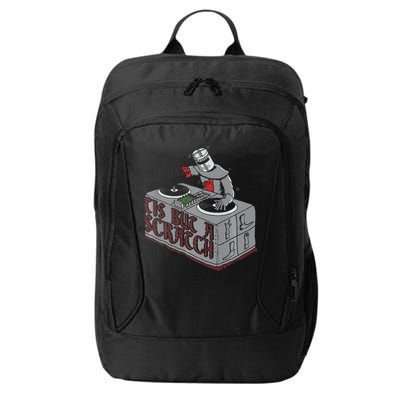 Tis But A Scratch Dj Knight Non Shall Drop The Beat City Backpack
