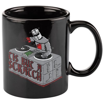Tis But A Scratch Dj Knight Non Shall Drop The Beat 11oz C Handle Ceramic Mug
