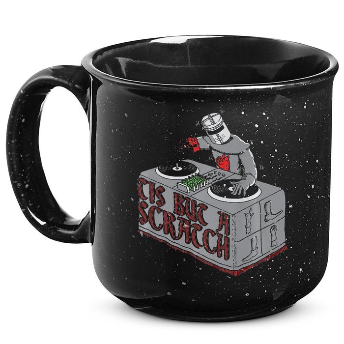 Tis But A Scratch Dj Knight Non Shall Drop The Beat 15oz Campfire Ceramic Mug
