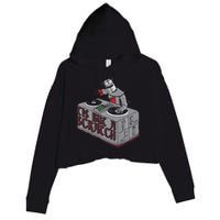 Tis But A Scratch Dj Knight Non Shall Drop The Beat Crop Fleece Hoodie