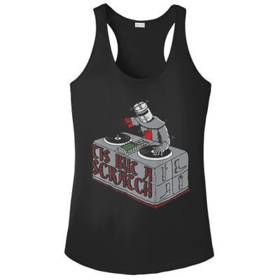 Tis But A Scratch Dj Knight Non Shall Drop The Beat Ladies PosiCharge Competitor Racerback Tank