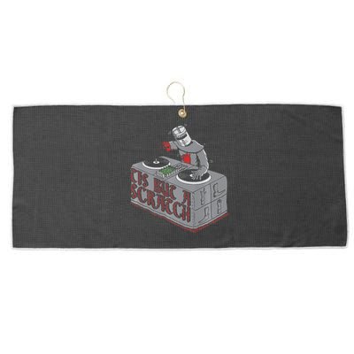 Tis But A Scratch Dj Knight Non Shall Drop The Beat Large Microfiber Waffle Golf Towel