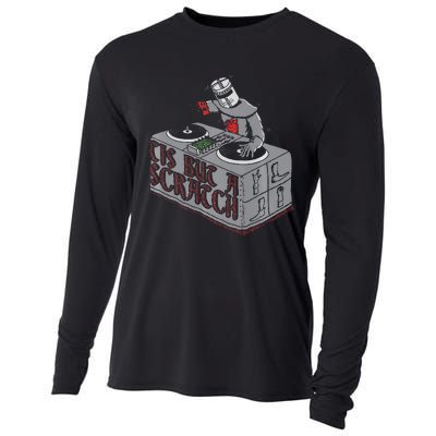 Tis But A Scratch Dj Knight Non Shall Drop The Beat Cooling Performance Long Sleeve Crew