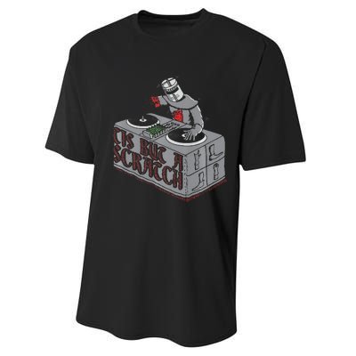 Tis But A Scratch Dj Knight Non Shall Drop The Beat Performance Sprint T-Shirt