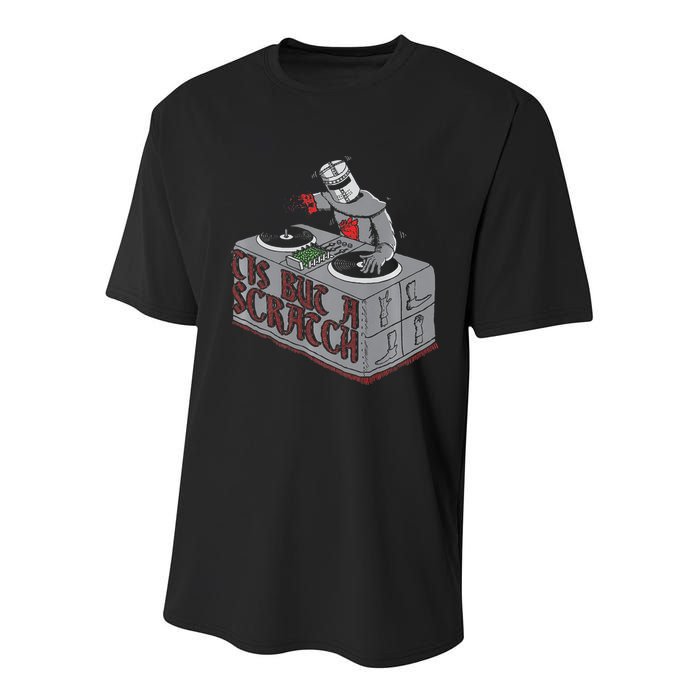 Tis But A Scratch Dj Knight Non Shall Drop The Beat Youth Performance Sprint T-Shirt