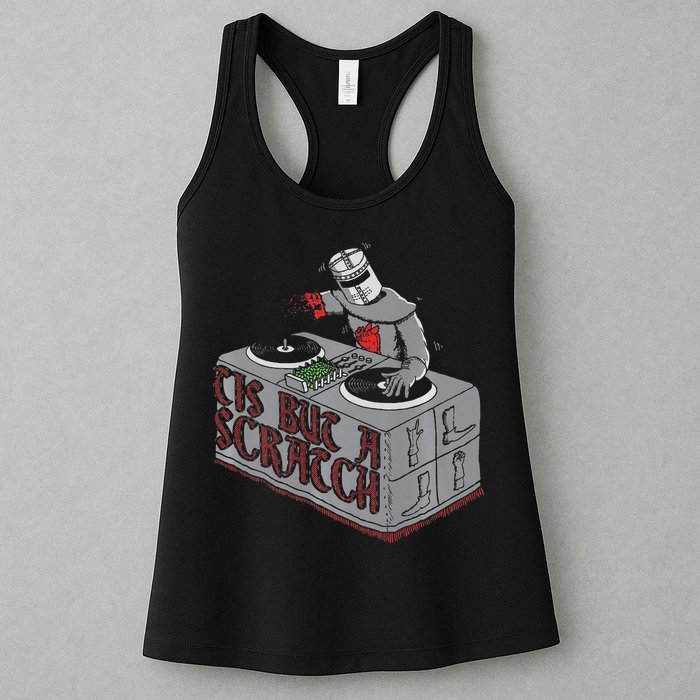 Tis But A Scratch Dj Knight Non Shall Drop The Beat Womens Tank Top