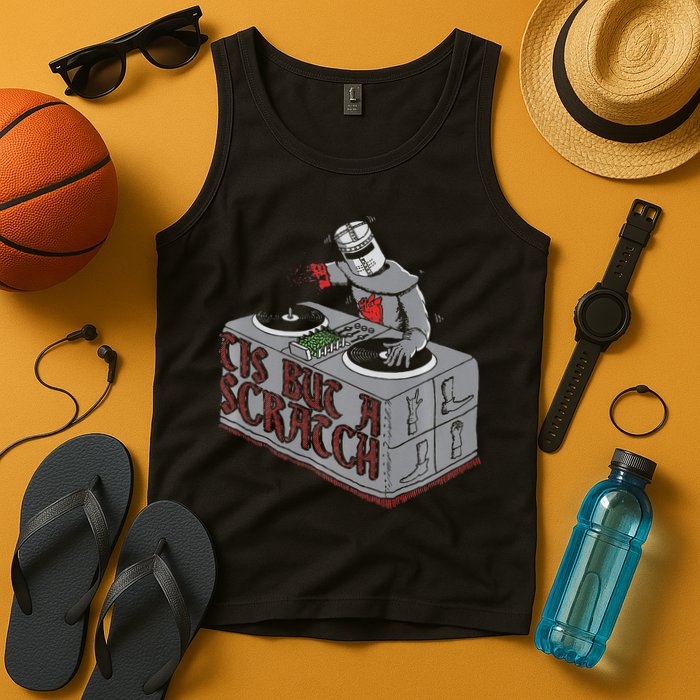 Tis But A Scratch Dj Knight Non Shall Drop The Beat Tank Top