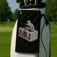 Tis But A Scratch Dj Knight Non Shall Drop The Beat Golf Towel
