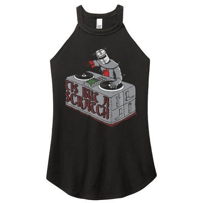 Tis But A Scratch Dj Knight Non Shall Drop The Beat Women's Perfect Tri Rocker Tank