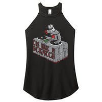 Tis But A Scratch Dj Knight Non Shall Drop The Beat Women's Perfect Tri Rocker Tank