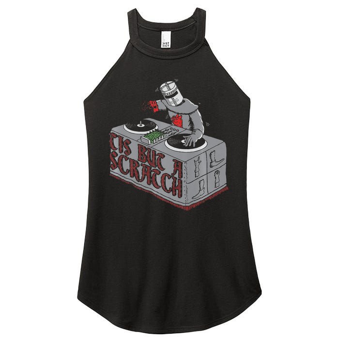 Tis But A Scratch Dj Knight Non Shall Drop The Beat Women's Perfect Tri Rocker Tank