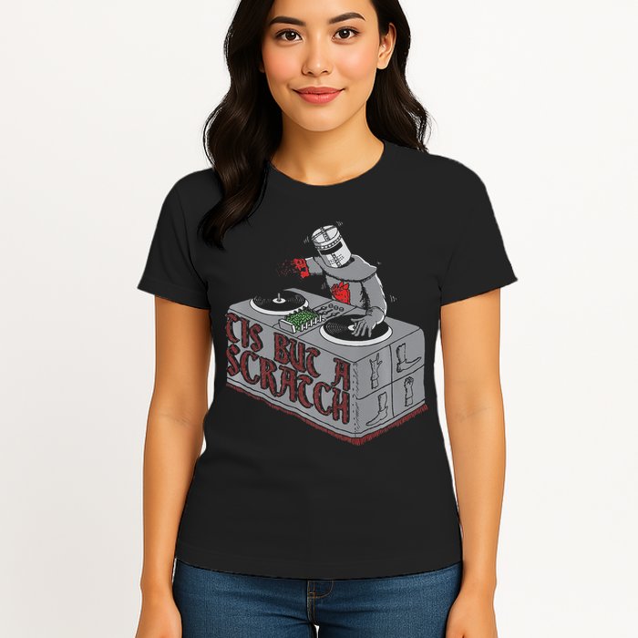 Tis But A Scratch Dj Knight Non Shall Drop The Beat Womens T-Shirt