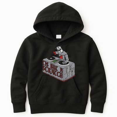 Tis But A Scratch Dj Knight Non Shall Drop The Beat Kids Hoodie