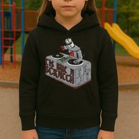 Tis But A Scratch Dj Knight Non Shall Drop The Beat Kids Hoodie