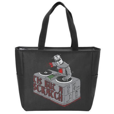 Tis But A Scratch Dj Knight Non Shall Drop The Beat Zip Tote Bag