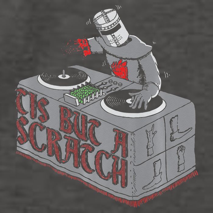 Tis But A Scratch Dj Knight Non Shall Drop The Beat Vector Backpack