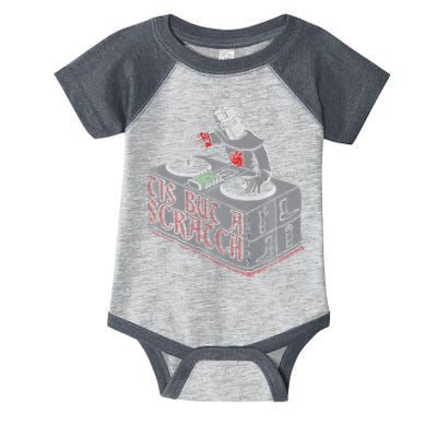 Tis But A Scratch Dj Knight Non Shall Drop The Beat Infant Baby Jersey Bodysuit