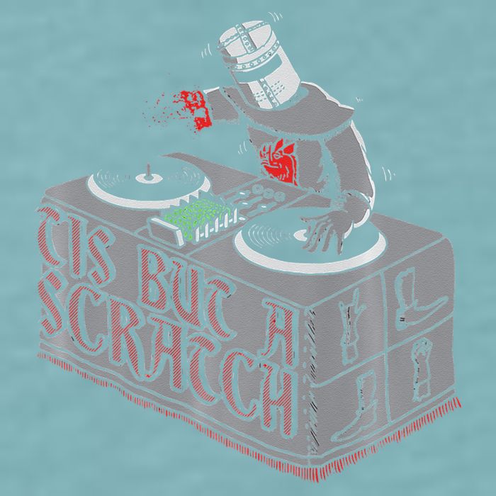 Tis But A Scratch Dj Knight Non Shall Drop The Beat Sueded Cloud Jersey T-Shirt
