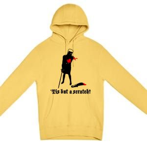 Tis But A Scratch Monty Python Holy Grail Vinyl Premium Pullover Hoodie