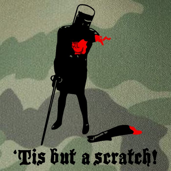 Tis But A Scratch Monty Python Holy Grail Vinyl Legacy Tie Dye Trucker Hat