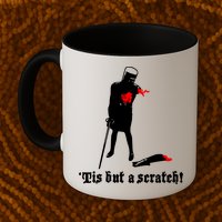 Tis But A Scratch Monty Python Holy Grail Vinyl Mug