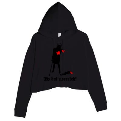 Tis But A Scratch Monty Python Holy Grail Vinyl Crop Fleece Hoodie