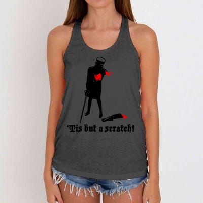 Tis But A Scratch Monty Python Holy Grail Vinyl Women's Knotted Racerback Tank