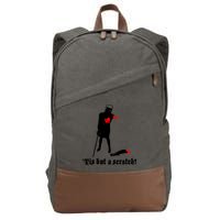 Tis But A Scratch Monty Python Holy Grail Vinyl Cotton Canvas Backpack