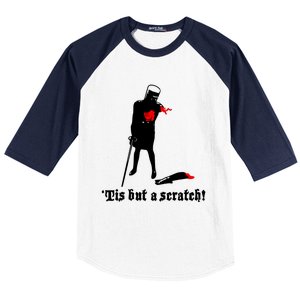 Tis But A Scratch Monty Python Holy Grail Vinyl Baseball Sleeve Shirt