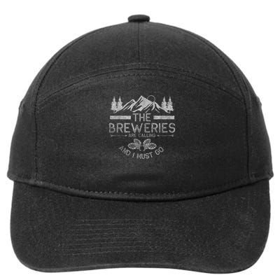 The Breweries Are Calling I Must Go Beer 7-Panel Snapback Hat